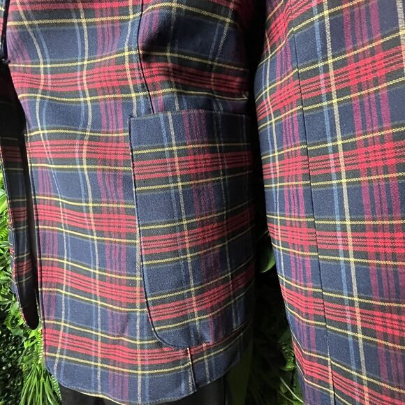 Autres‎ Filles Women Plus Size XL Red & Blue Plaid Blazer NWT Front Pockets - Picture 6 of 13